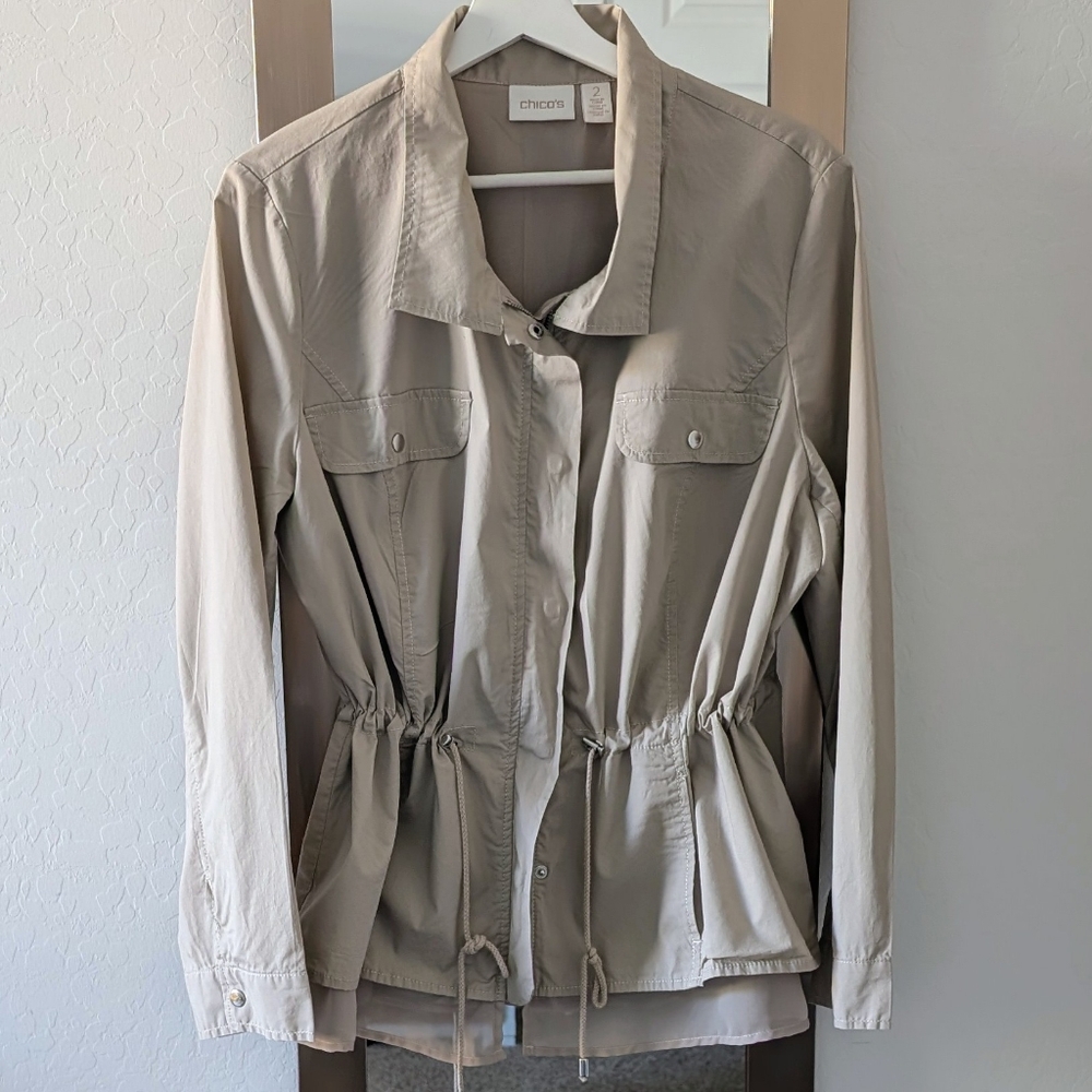 Chico's Beige Utility Jacket